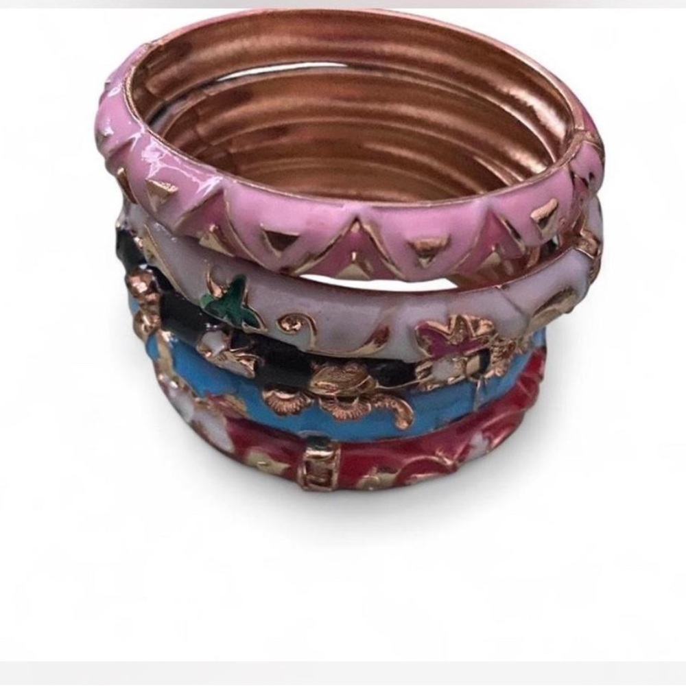 Colorful Enamel Bangle Set
